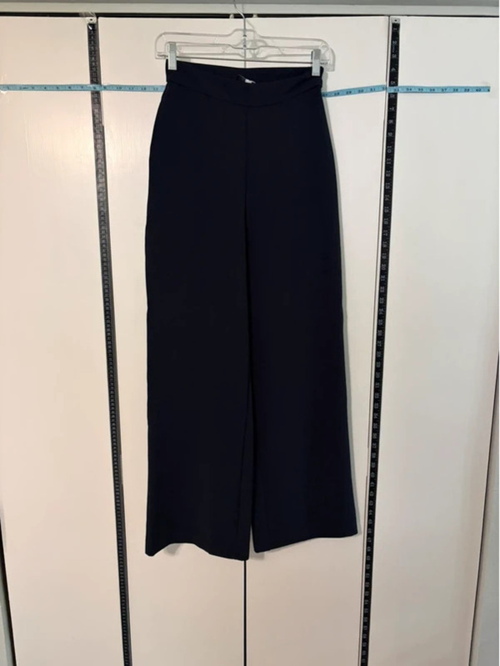 ASOS Petite Women’s 4 Navy Blue High Waist Wide Leg Dress Wide Pants Trousers